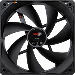 Inter-Tech Sinan F-120-S | 120mm Case Fan | 3-Pin | Zwart