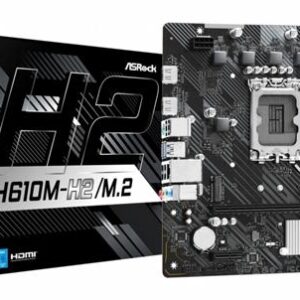 ASRock H610M-H2/M.2 | Socket LGA 1700 | Intel H610 | 2xDDR4 | Micro-ATX | Moederbord