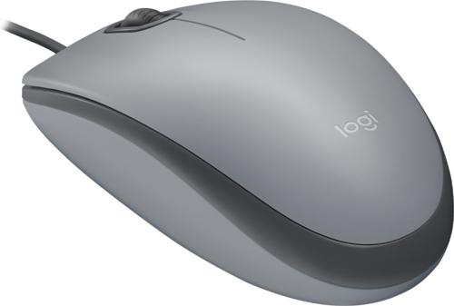 Logitech M110 Silent | Bekabelde Muis | Links- en Rechtshandig | USB-A | 1000 DPI | Grijs