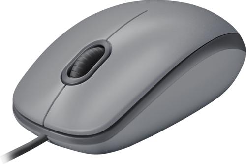 Logitech M110 Silent | Bekabelde Muis | Links- en Rechtshandig | USB-A | 1000 DPI | Grijs