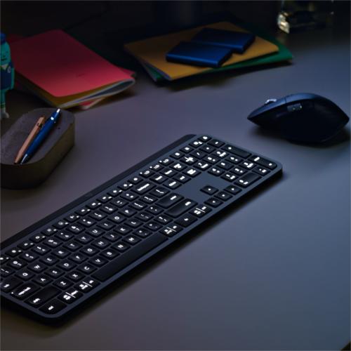 Logitech MX Keys Combo for Business Gen 2 | Draadloze Toetsenbord- en Muis-combo | RF / Bluetooth | QWERTY US International | Grafiet