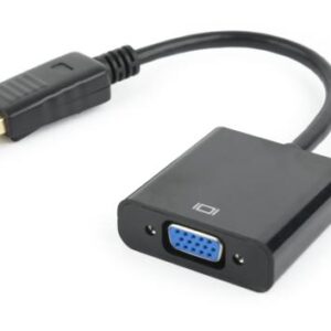 Gembird A-DPM-VGAF-02 | DisplayPort naar VGA Adapter | Zwart
