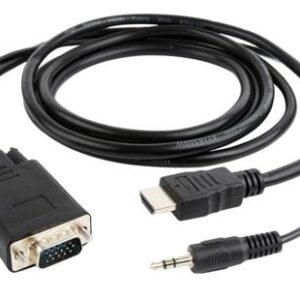 Gembird A-HDMI-VGA-03-6 | HDMI naar VGA Adapter met Audio | 1,8 m | Zwart