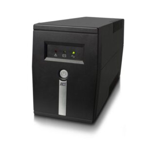 ACT AC2305 Line-Interactive UPS | 600 VA | 2 Stopcontacten (1x C13, 1x Type F) | AVR Spanningstabilisatie | Bescherming tegen Stroomstoringen