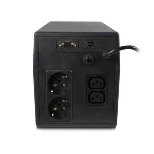 ACT Line-Interactive UPS AC2310 | 1000 VA Vermogen | 4 Uitgangen | Spanningstabilisatie met AVR | Beveiliging bij Netstoringen
