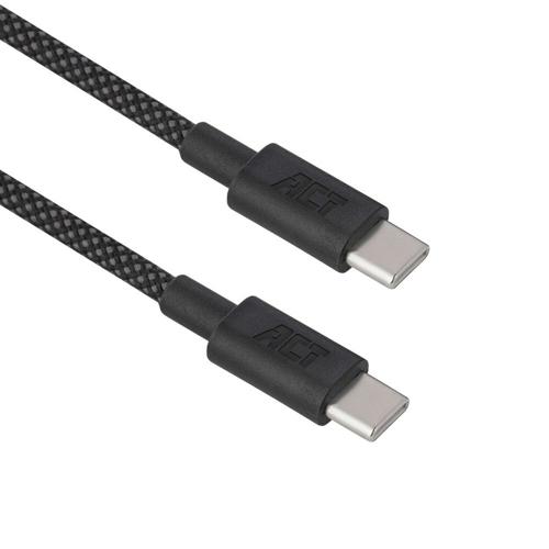 ACT AC3083 | USB 2.0 Kabel | USB-C naar USB-C | 60W | 480Mbps | Zwart | 2 Meter