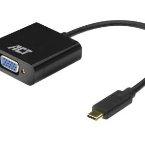 ACT AC7300 | USB-C naar VGA Adapter | 0,15 m | Zwart