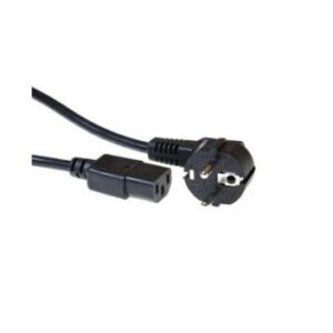 ACT 230V aansluitkabel | Schuko male (haaks) naar C13 | 230V / 10A | Zwart | 2 m