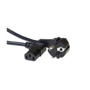 ACT 230V aansluitkabel | Schuko male (haaks) naar C13 (haaks) | 230V / 10A | Zwart | 2 m