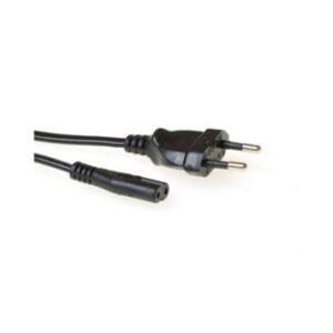 ACT AK5020 | 1,5 m Stroomkabel (2-pin) | Euro Male (CEE 7/16) naar C7 Female | Zwart