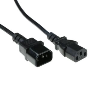 ACT 230V Aansluitkabel | C13 naar C14 | 1,8 m | Zwart | Stroomsnoer voor Apparatuur & UPS