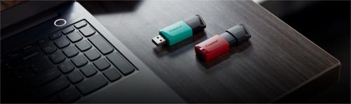 Kingston DataTraveler Exodia M | 256GB USB-A 3.2 Flash Drive | Zwart/Turkoois