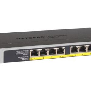 NETGEAR GS108LP | Unmanaged Switch | 8 Poorten | Gigabit Ethernet (10/100/1000 Mbps) | 8x PoE+ (60W) | FlexPoE | Fanless | 1U Rackmount