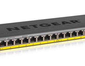NETGEAR GS116LP | Unmanaged Switch | 16 Poorten | Gigabit Ethernet (10/100/1000 Mbps) | PoE | Zwart