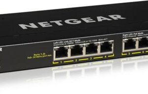 Netgear GS308PP-100EUS | Unmanaged Switch | 8 Poorten | Gigabit Ethernet (10/100/1000 Mbps) | PoE+ (83W) | FlexPoE | Zwart