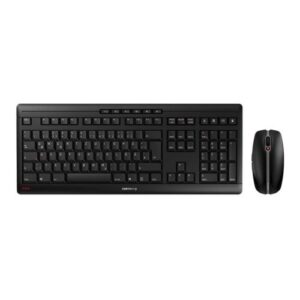 CHERRY Stream Desktop | Draadloos Toetsenbord en Muis (RF) | QWERTY (US-Engels) | Zwart