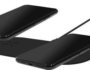 Mobiparts Dual Fast Wireless Charging Pad | Draadloze Oplader 10W Qi | Zwart