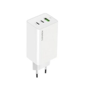 Mobiparts GaN Wall Charger | 2x USB-C & 3.0 USB-A QC 65W | Wit
