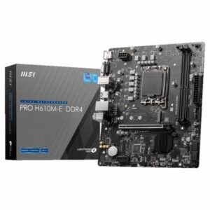 MSI PRO H610M-E | Socket LGA 1700 | Intel H610 | 2xDDR4 | Micro-ATX | Moederbord | OPEN BOX