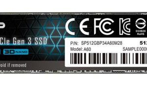 Silicon Power A60 | 512GB NVMe SSD | M.2 | Gen3 | 2.200MB/s Lezen | 1.600MB/s Schrijven