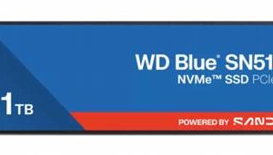 WD Blue SN5100 | 1TB NVMe SSD | PCIe 4.0 x4 | M.2 | Tot 5.000 MB/s